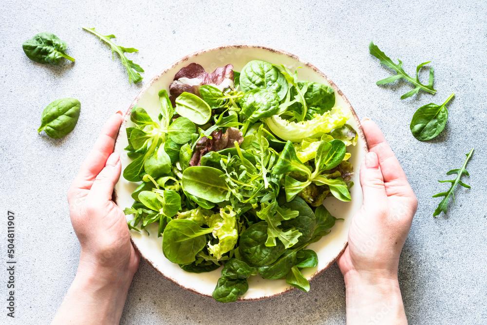 green leafy salad image